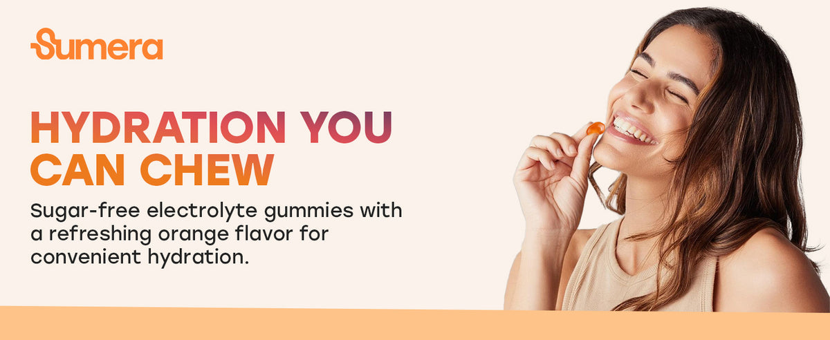 Hydration you can chew — sugar-free orange electrolyte gummies