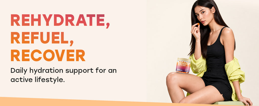 Rehydrate, Refuel, Recover — daily hydration support for an active lifestyle