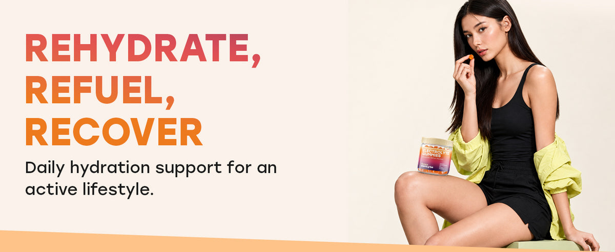 Rehydrate, Refuel, Recover — daily hydration support for an active lifestyle